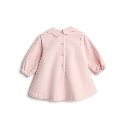 Girls Light Pink Solid Dress