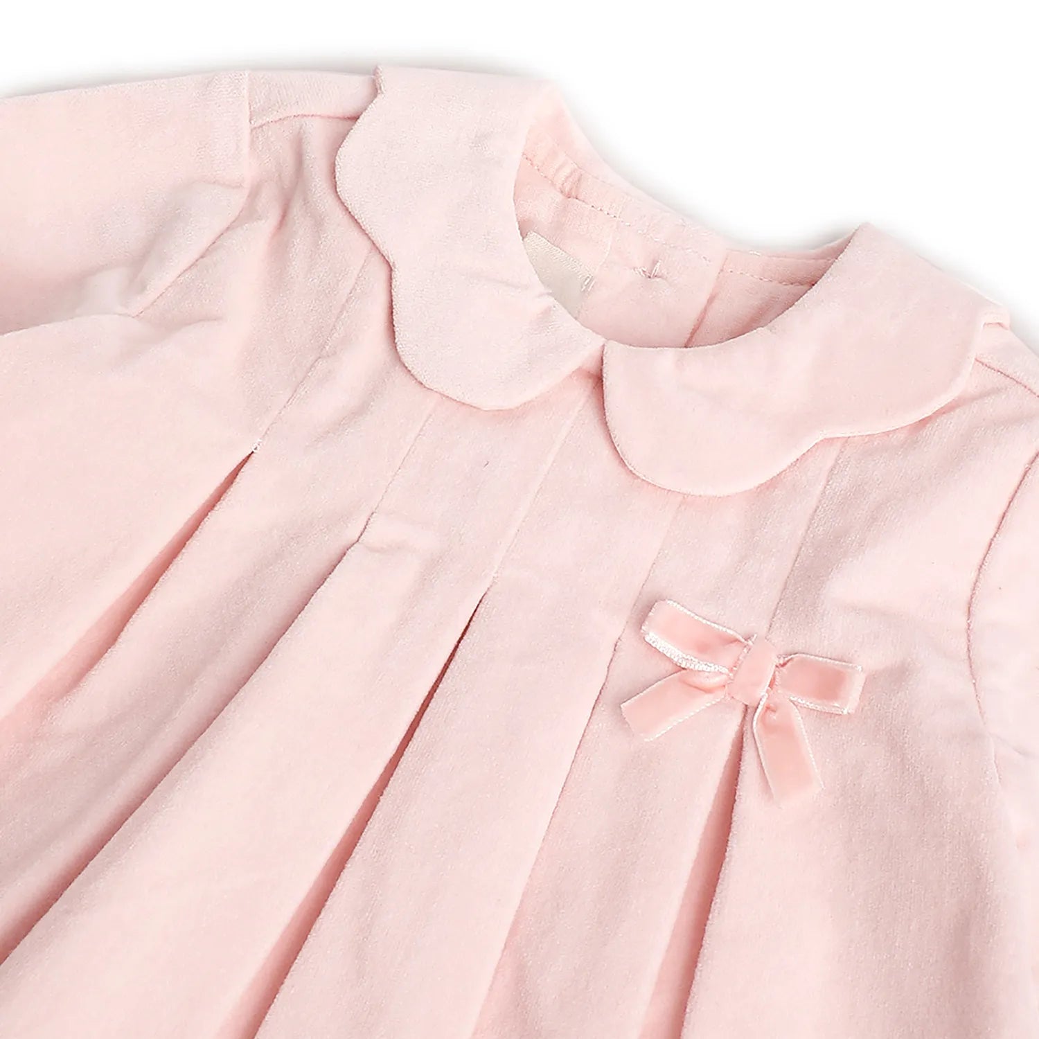 Girls Light Pink Solid Dress