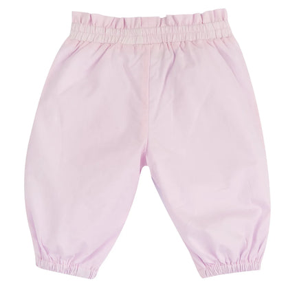 Girls Light Pink Solid Joggers