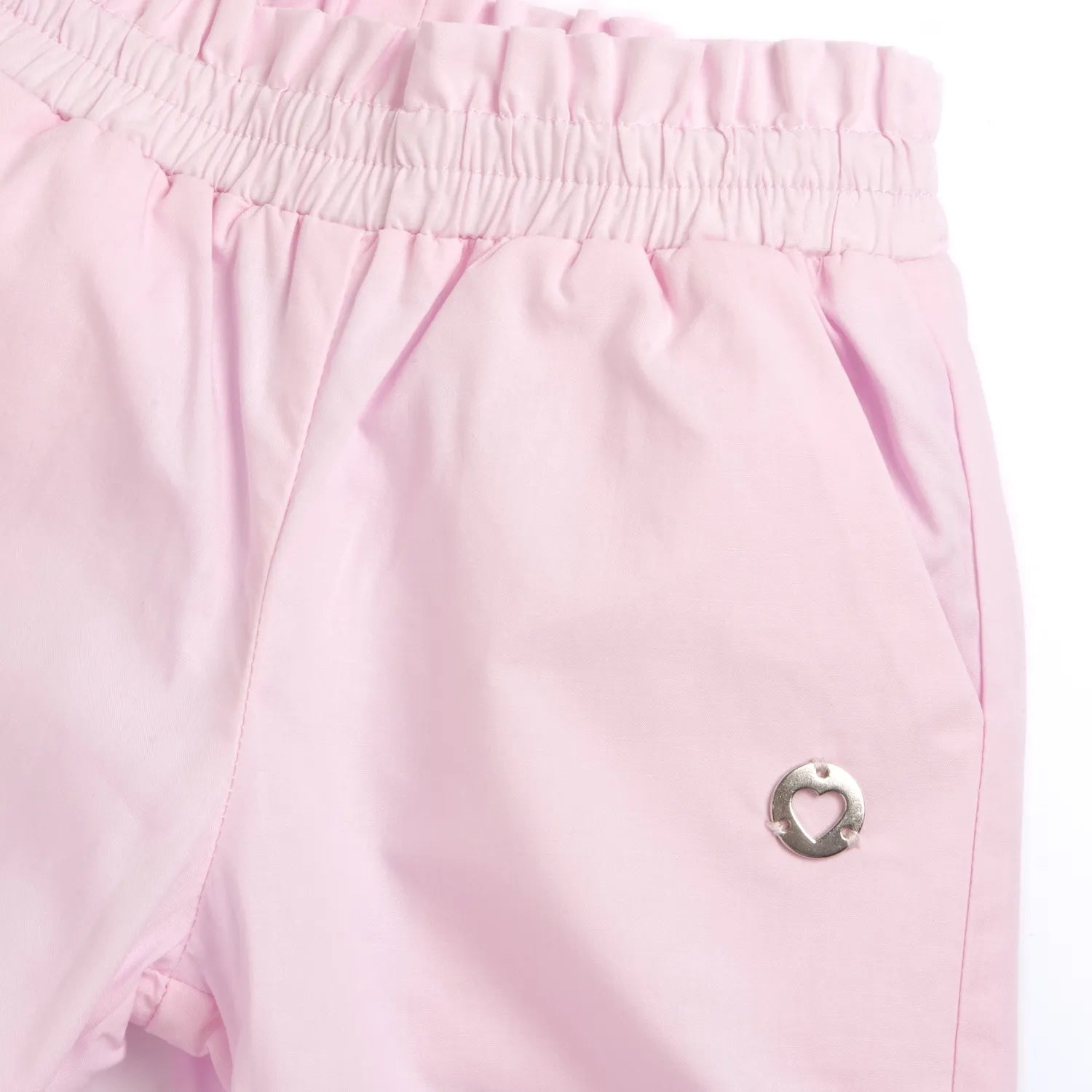 Girls Light Pink Solid Joggers