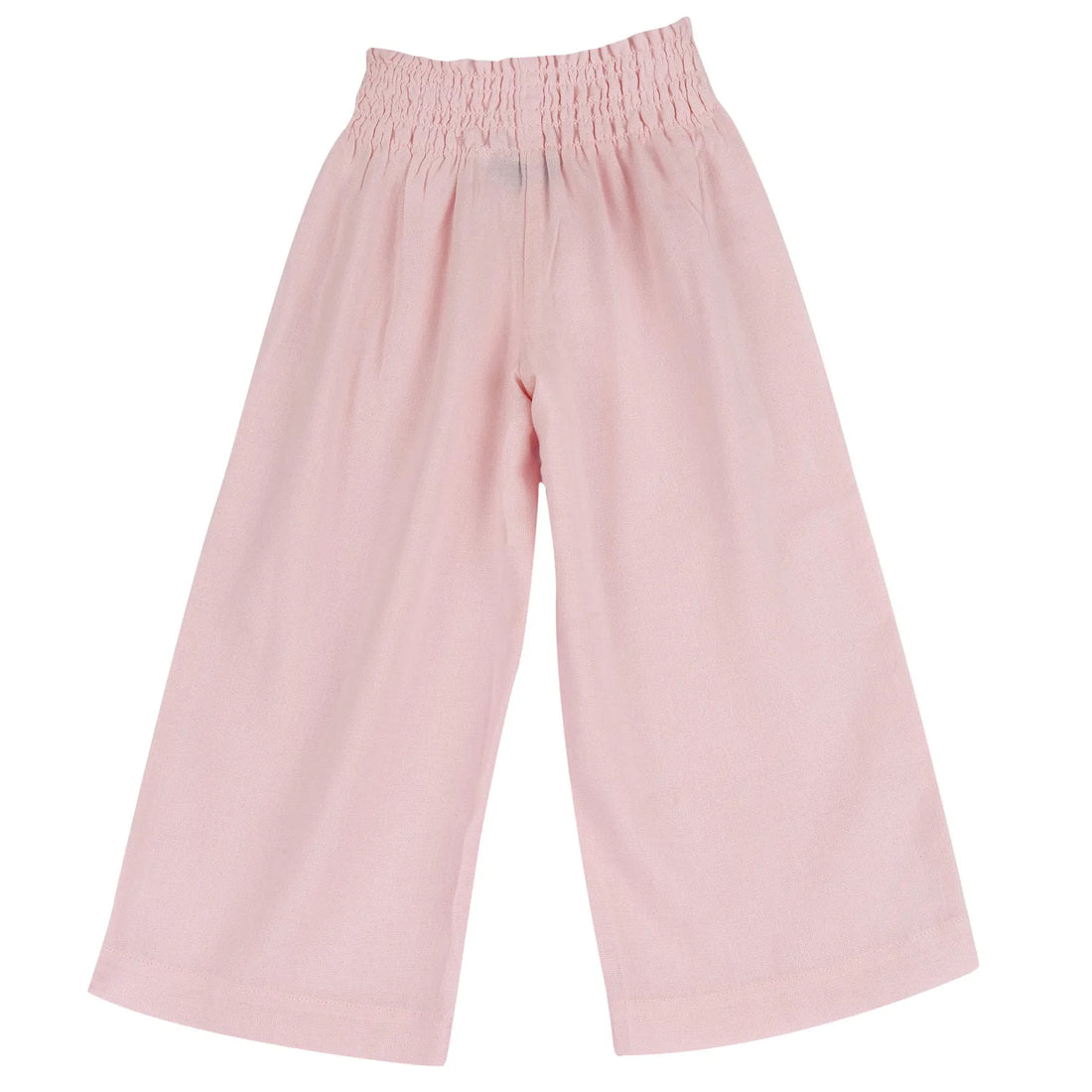 Girls Light Pink Solid Trouser