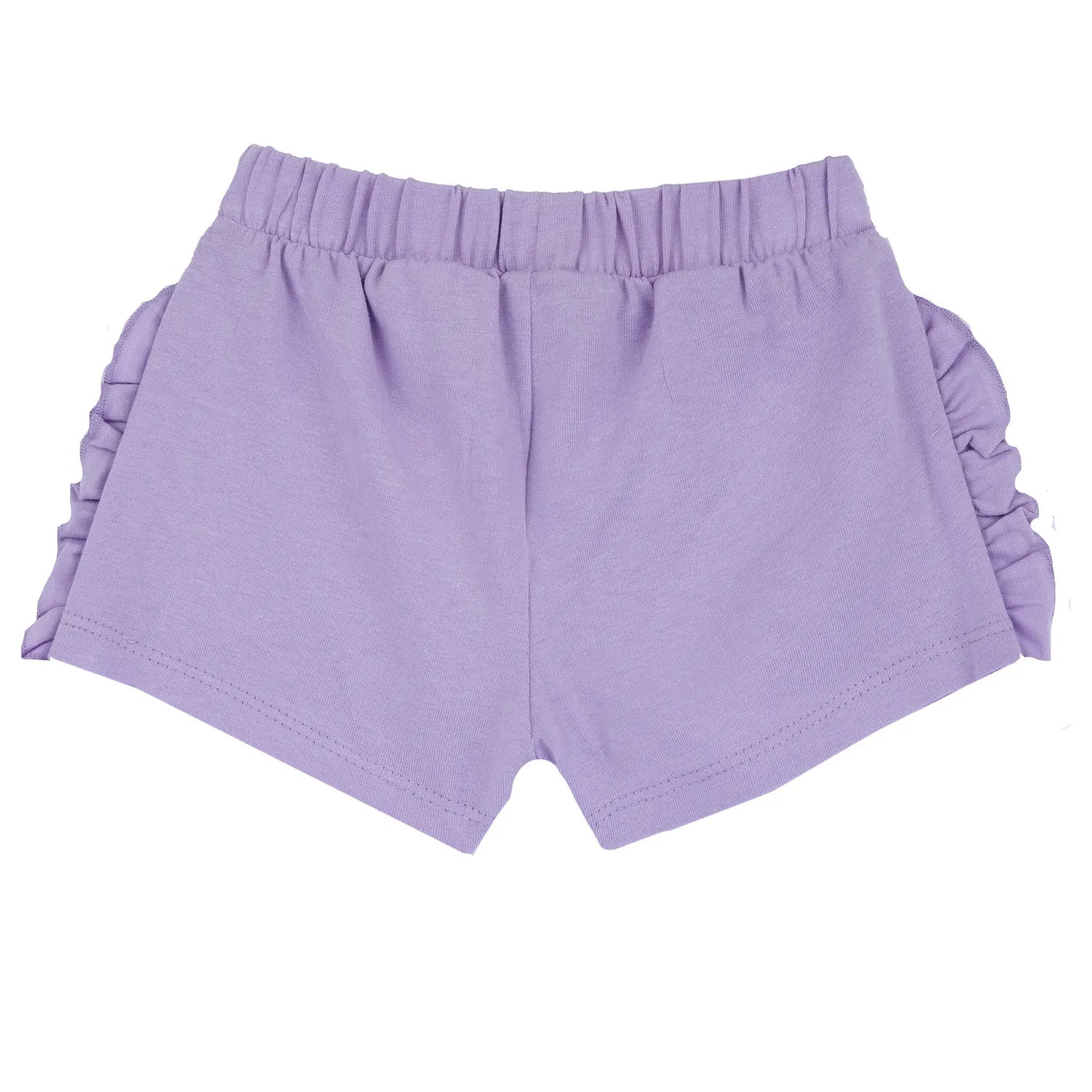 Girls Lilac Self Design Shorts