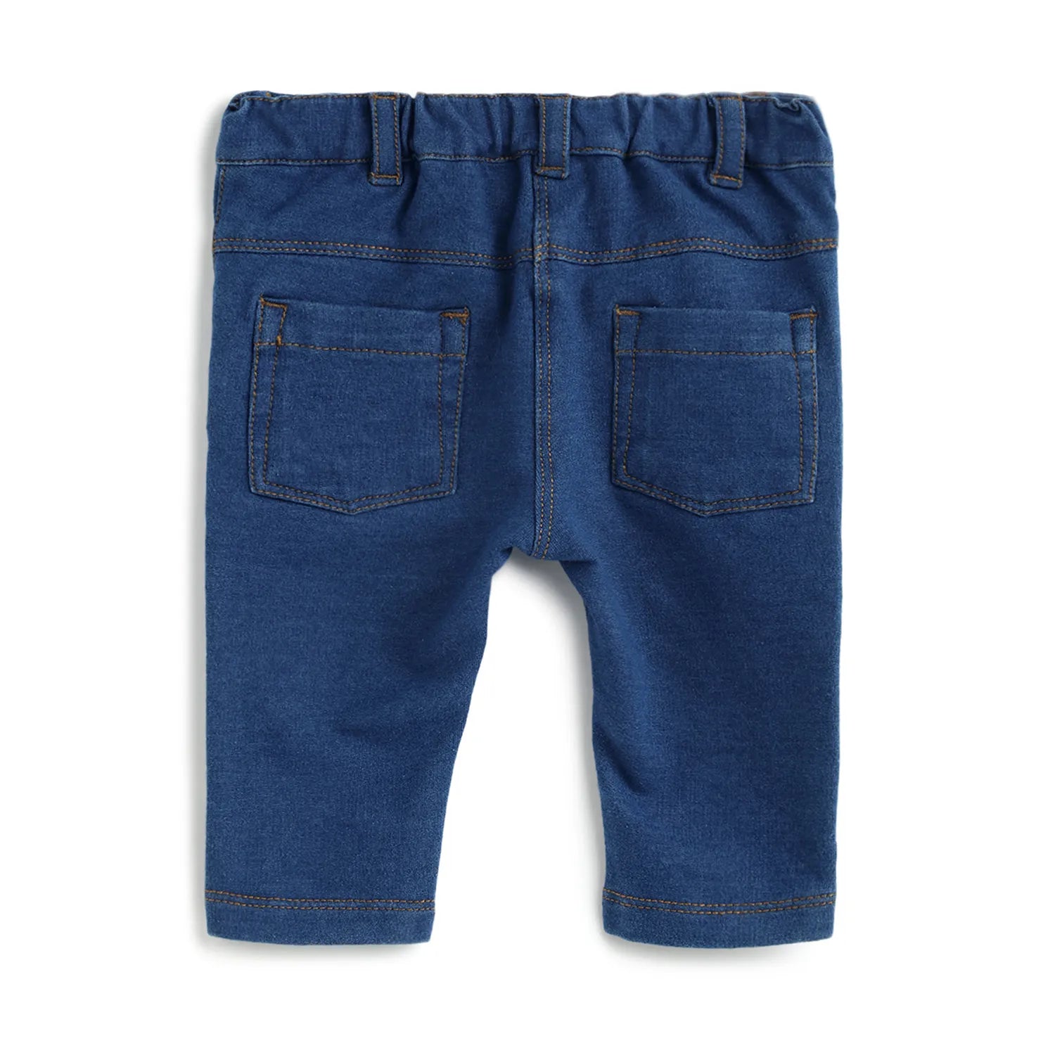 Girls Medium Blue Embroidered Jeans