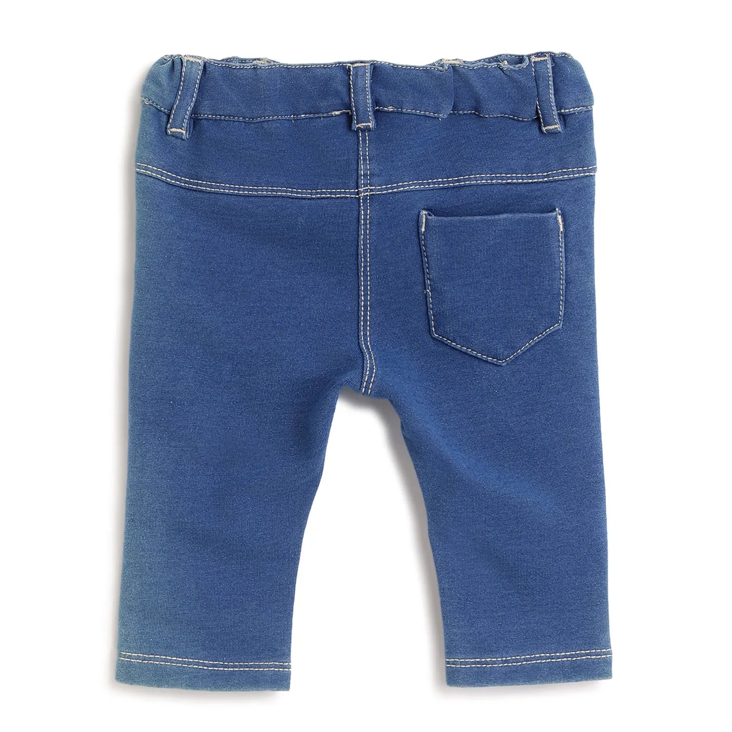 Girls Medium Blue Floral Jeans