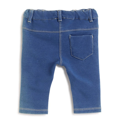 Girls Medium Blue Floral Jeans