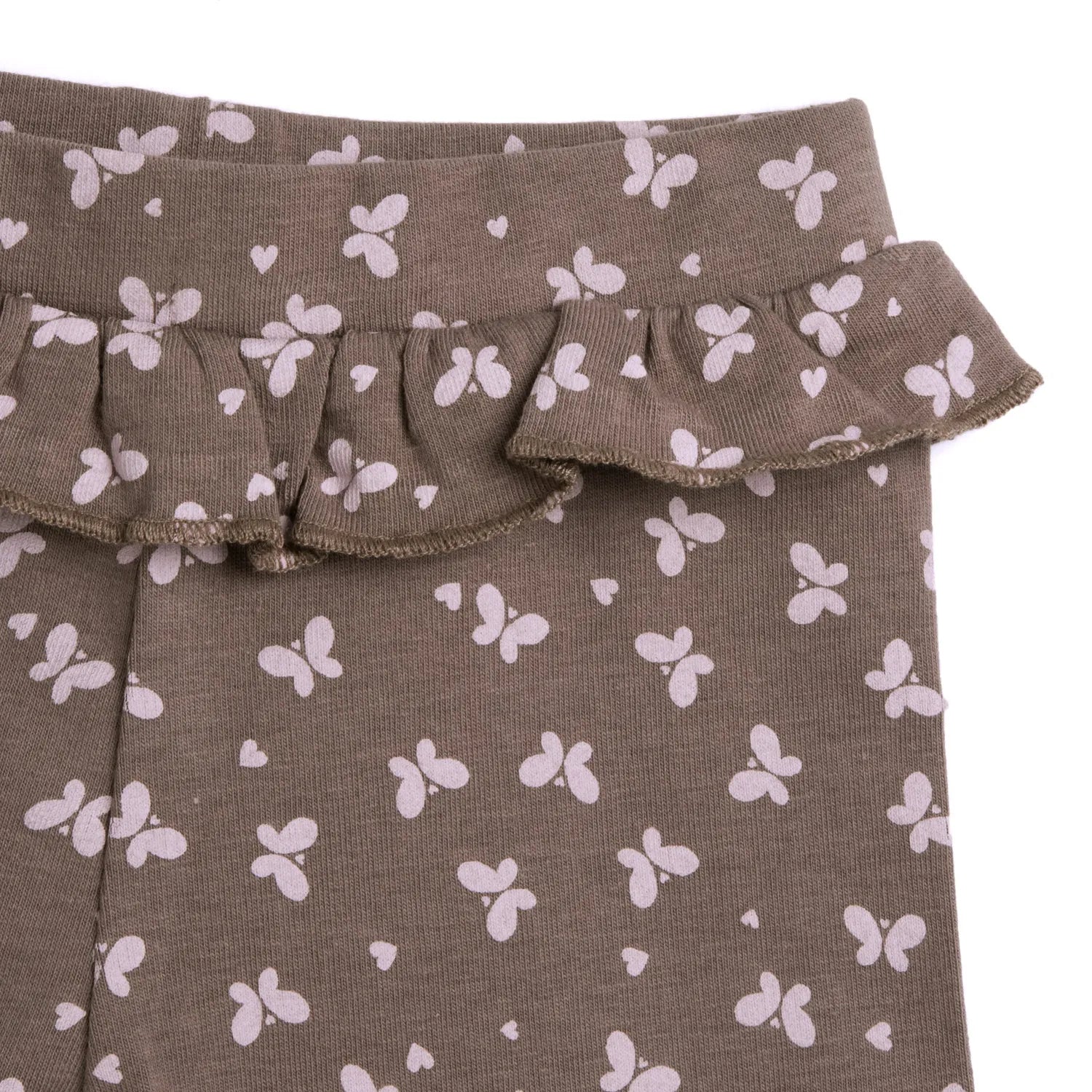 Girls Medium Brown Printed Leggings