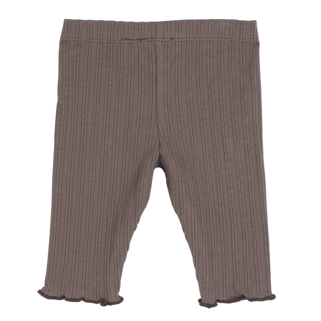 Girls Medium Brown Self Design Leggings