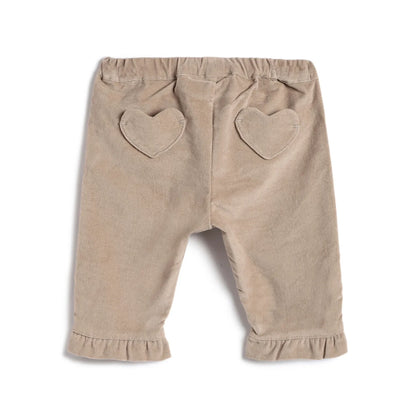 Girls Medium Brown Solid Trousers