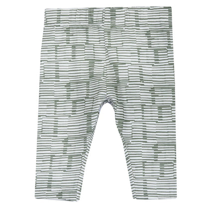 Girls Medium Green Printed Leggings