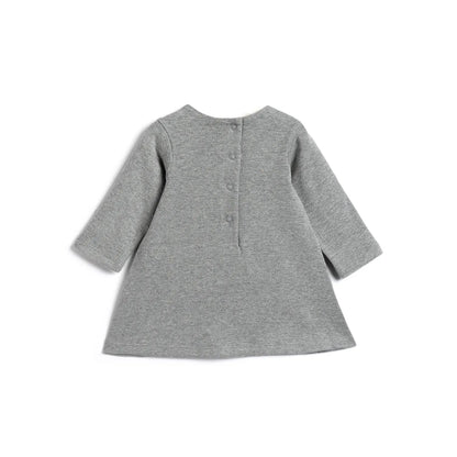 Girls Medium Grey Applique Dress