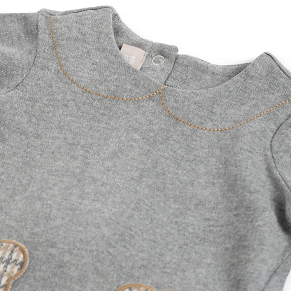 Girls Medium Grey Applique Dress