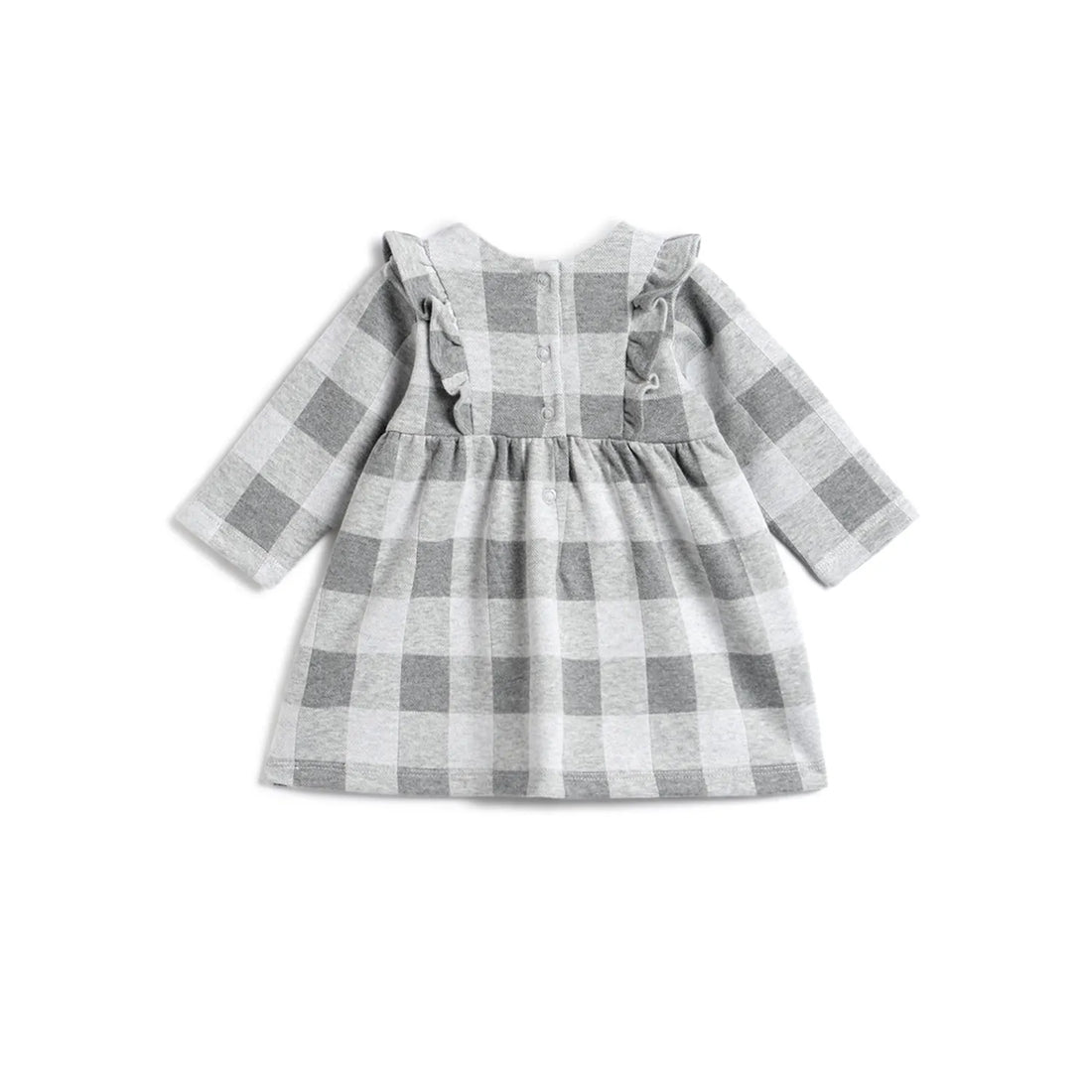 Girls Medium Grey Checked Dress