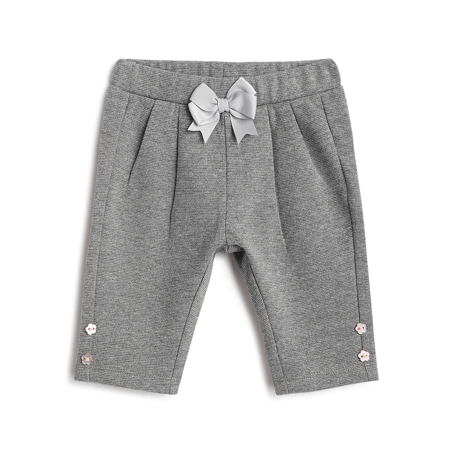 Girls Medium Grey Embellished Trousers