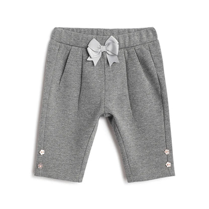 Girls Medium Grey Embellished Trousers