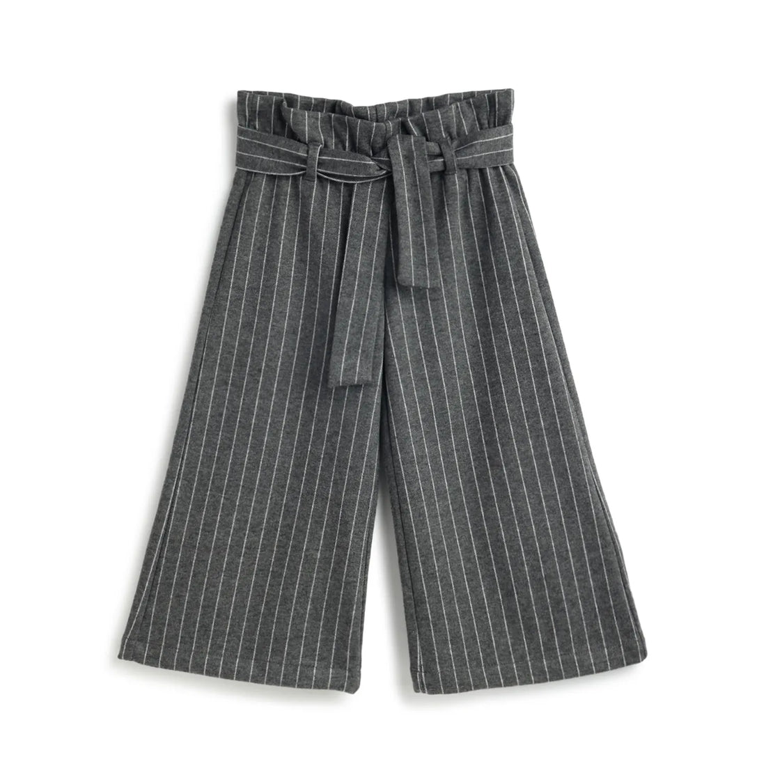 Girls Medium Grey Striped Trousers