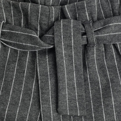 Girls Medium Grey Striped Trousers