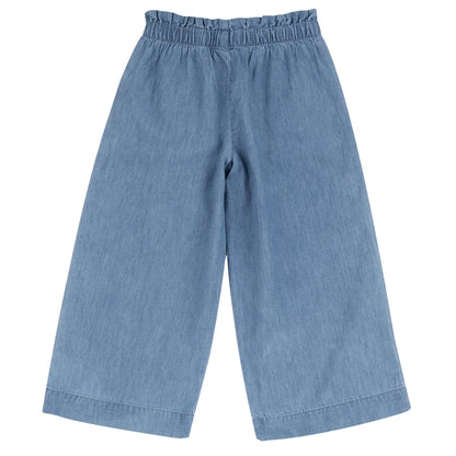 Girls Medium Light Blue Embroidered Jeans