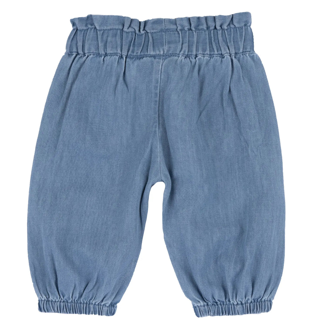 Girls Medium Light Blue Self Design Jeans