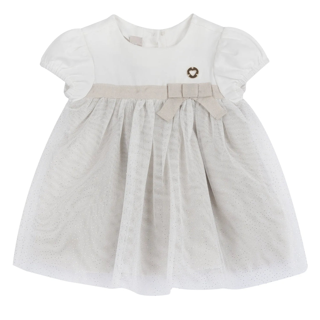 Girls Medium Natural Embellished Dress