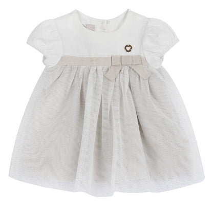 Girls Medium Natural Embellished Dress