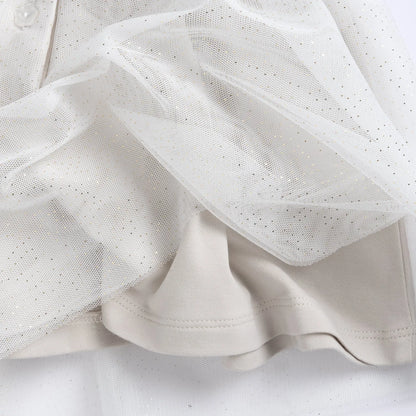 Girls Medium Natural Embellished Dress