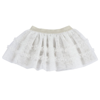 Girls Medium Natural Self Design Skirt