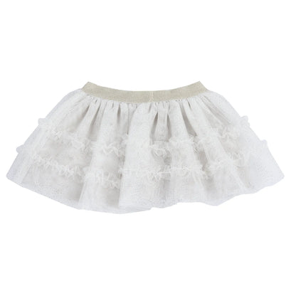 Girls Medium Natural Self Design Skirt