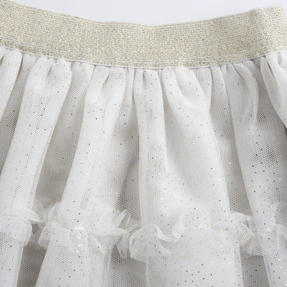 Girls Medium Natural Self Design Skirt
