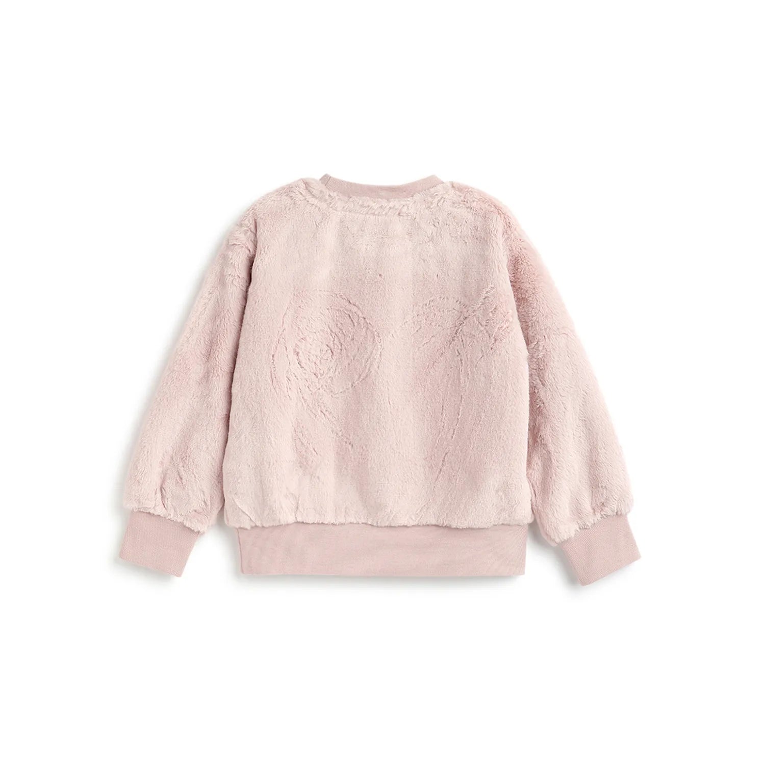 Girls Medium Pink Embellished Sweatshirt