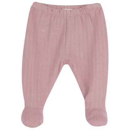 Girls Medium Pink Embroidered Smock with Leggings