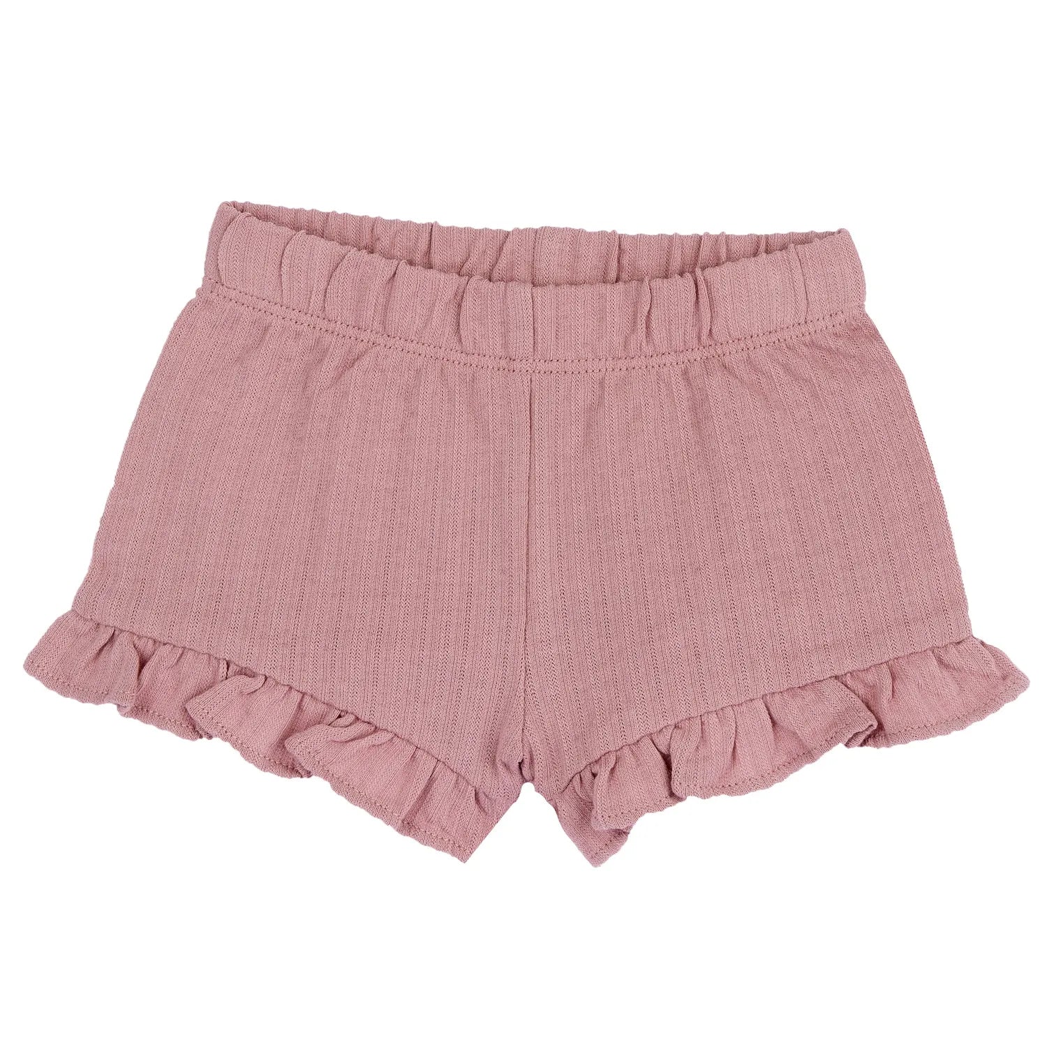 Girls Medium Pink Embroidered T-Shirt with Shorts