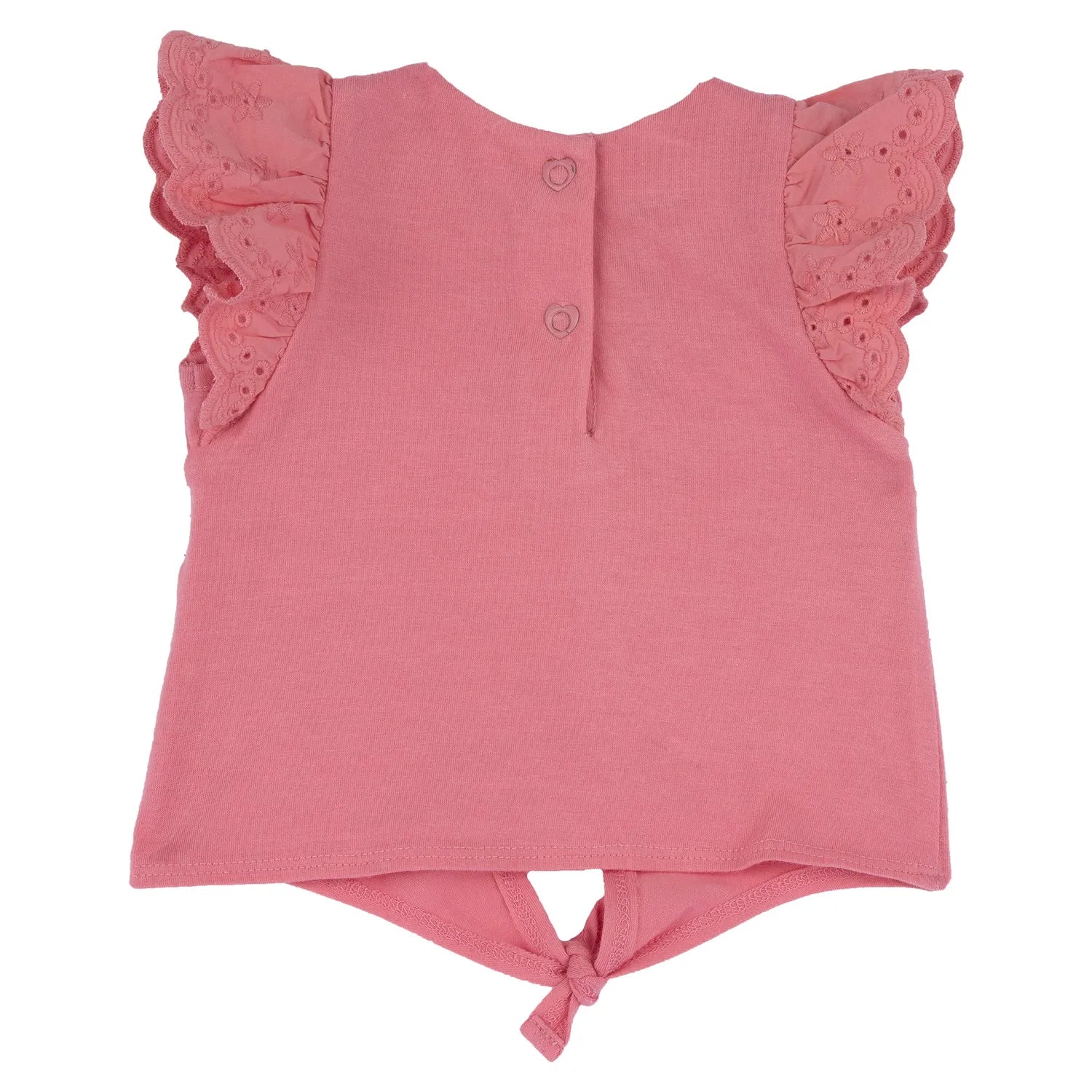 Girls Medium Pink Embroidered Top
