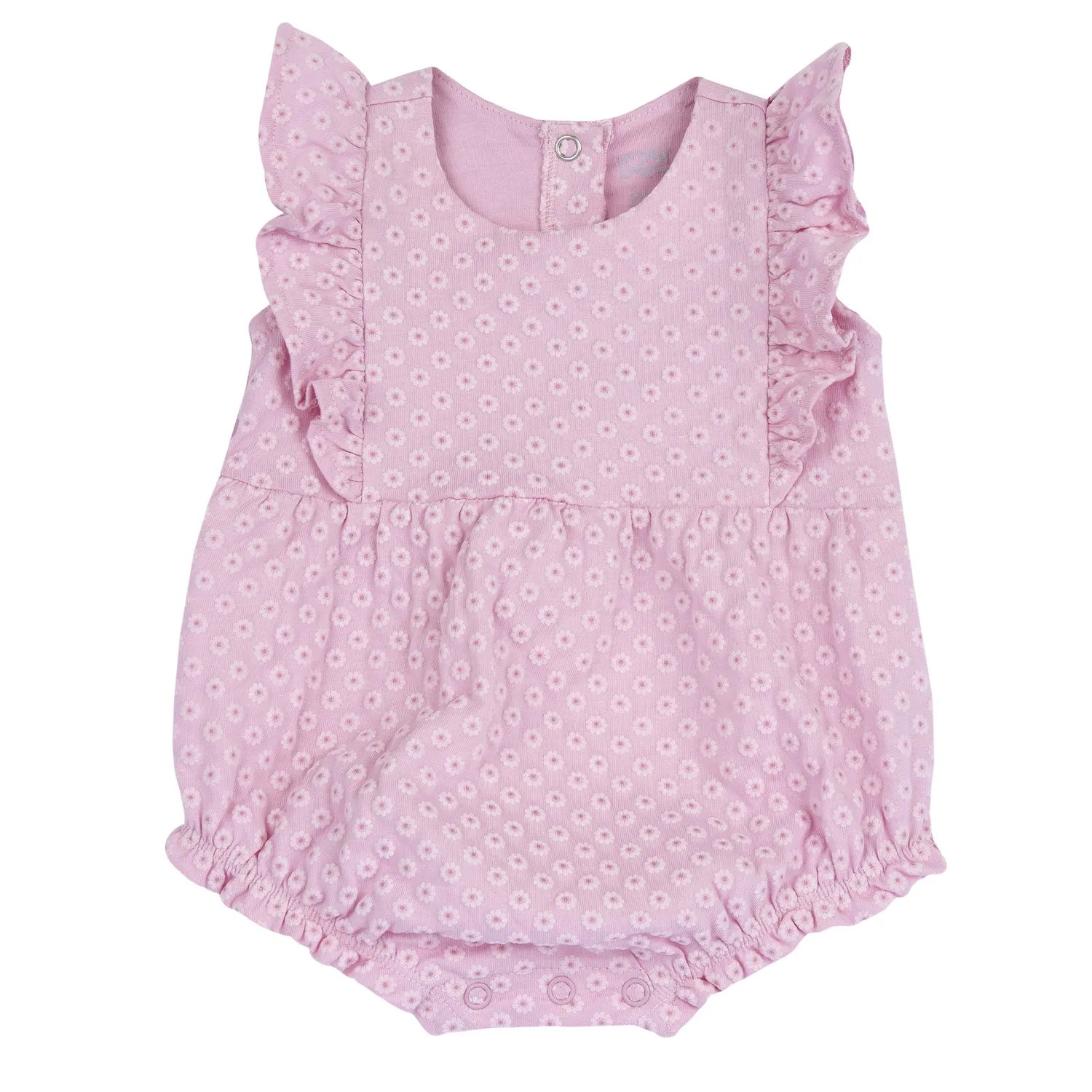 Girls Medium Pink Self Design Romper