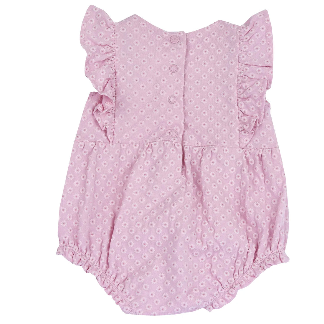 Girls Medium Pink Self Design Romper