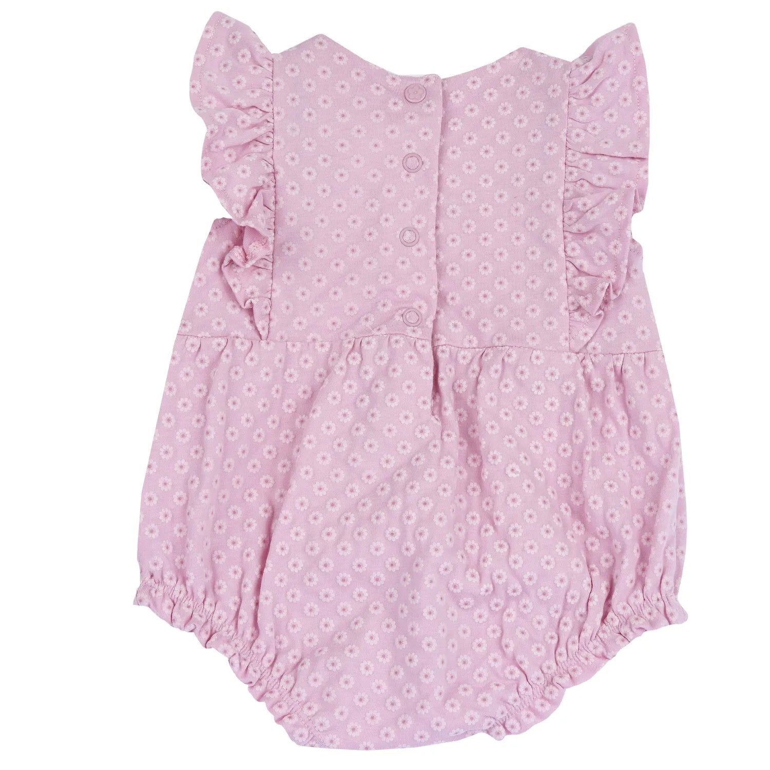 Girls Medium Pink Self Design Romper