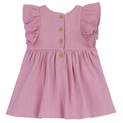 Girls Medium Pink Solid Dress
