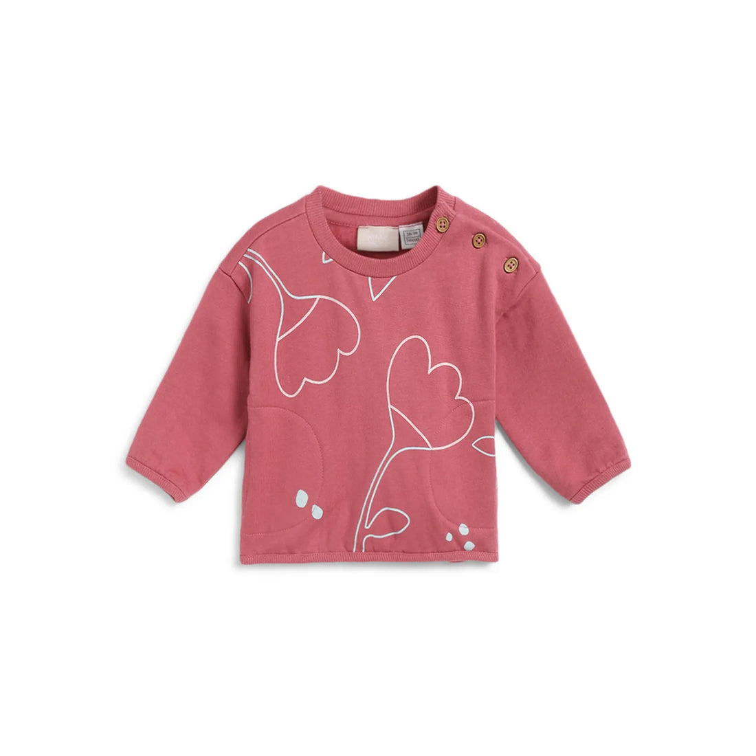 Girls Medium Red Graphic Printed Sweatshirt