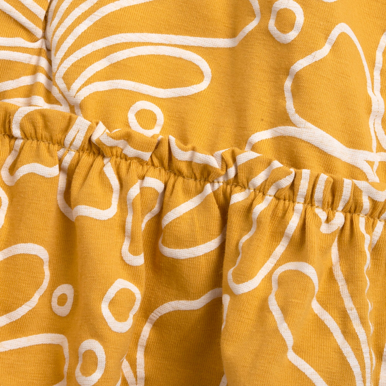 Girls Medium Yellow Floral Printed Dress