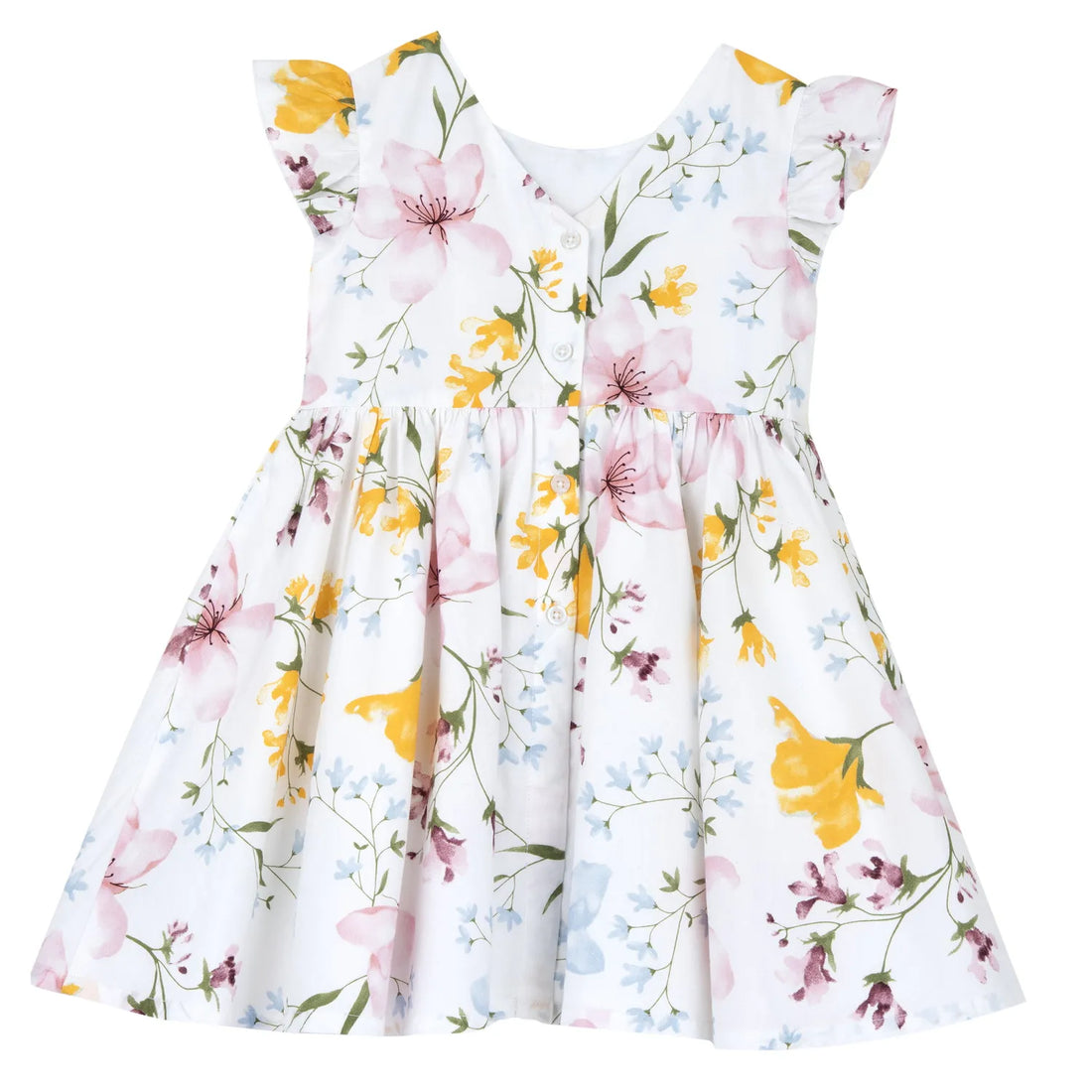 Girls Multicolor Floral Printed Dress