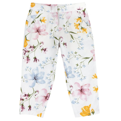 Girls Multicolor Floral Printed Trouser