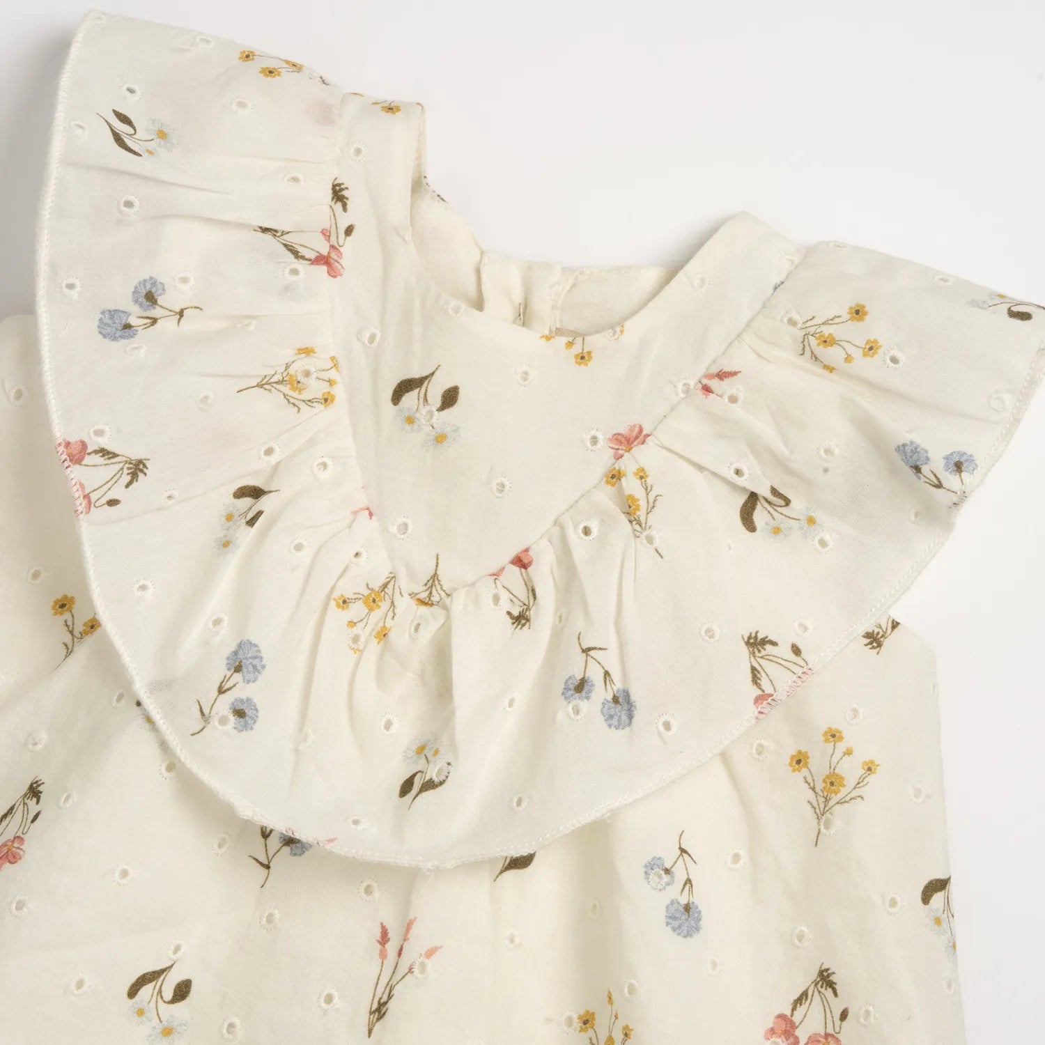 Girls Natural Printed Cap Sleeve Dress