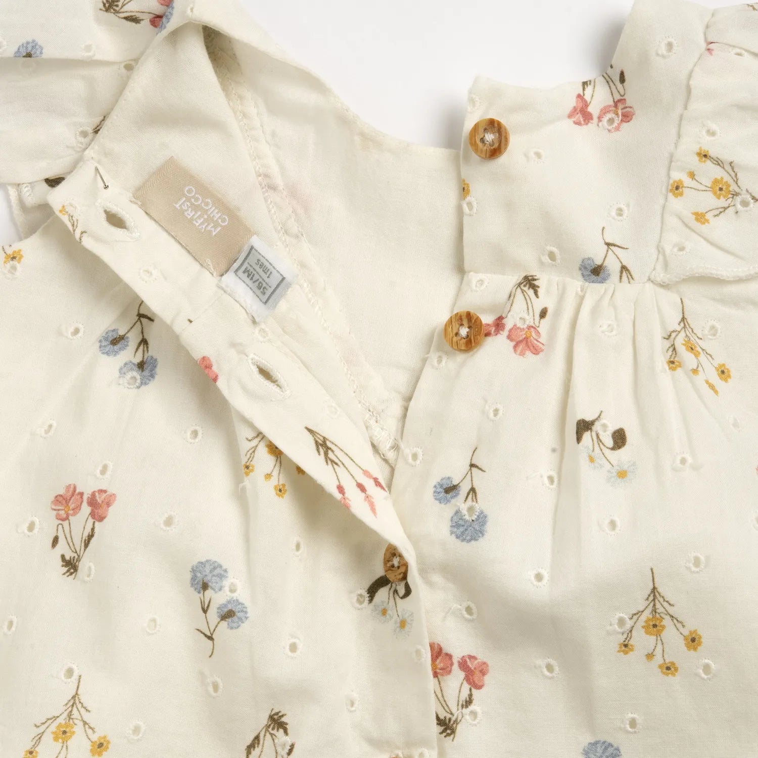 Girls Natural Printed Cap Sleeve Dress