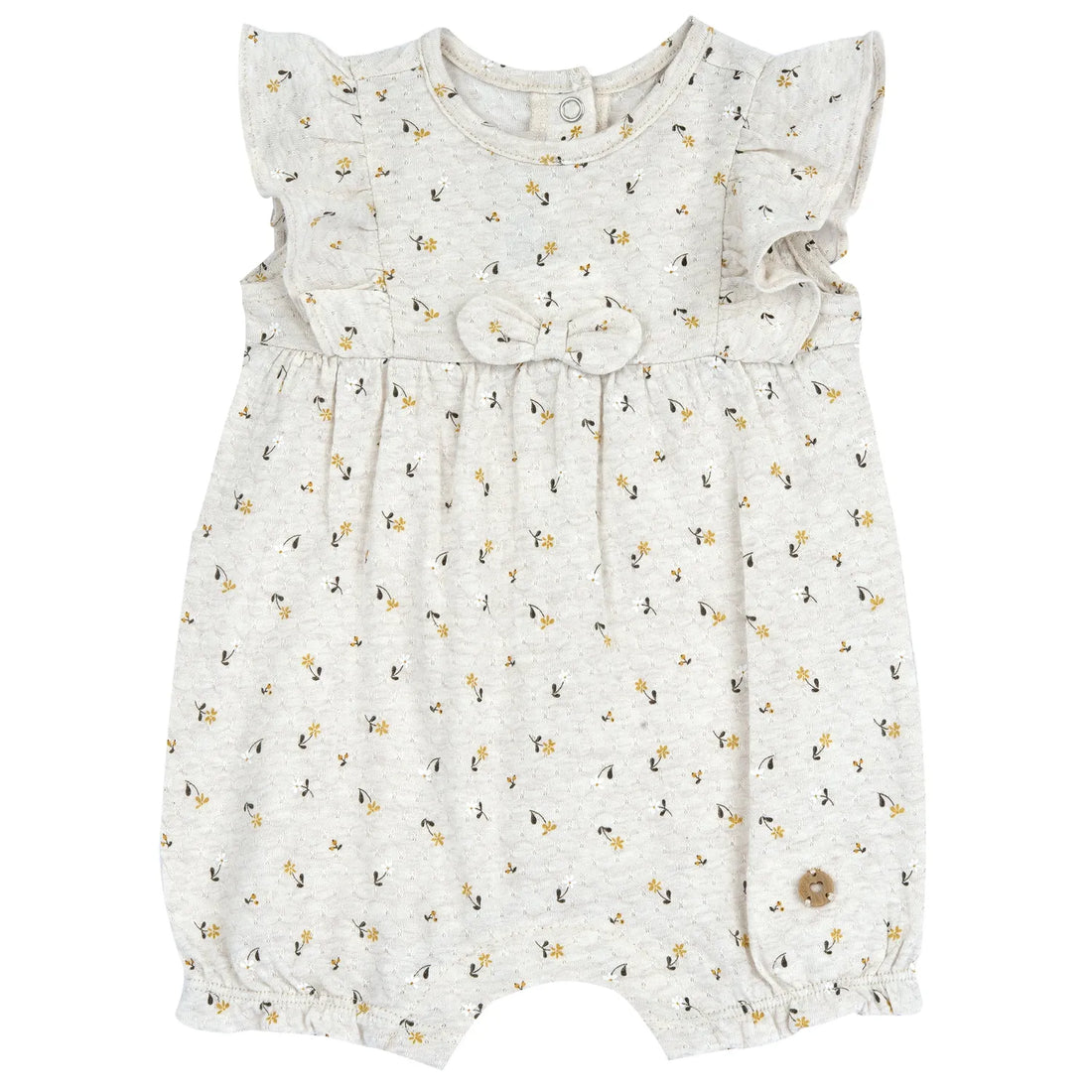 Girls Natural Printed Self Design Romper