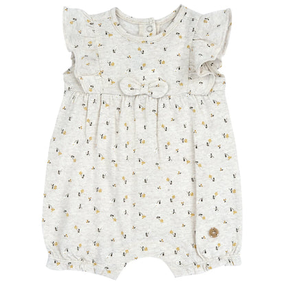 Girls Natural Printed Self Design Romper