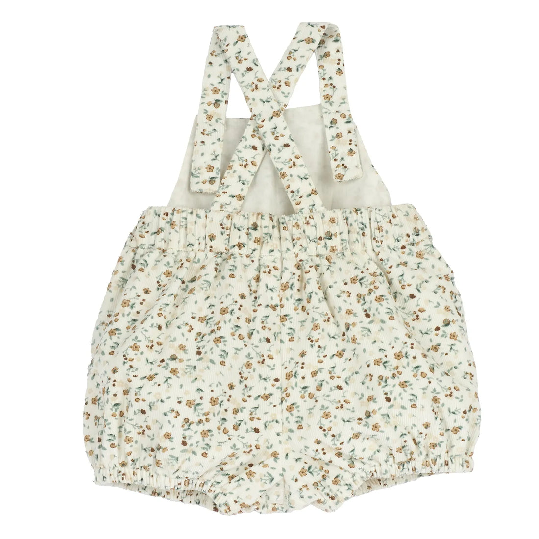 Girls Natural Printed Short Dungaree