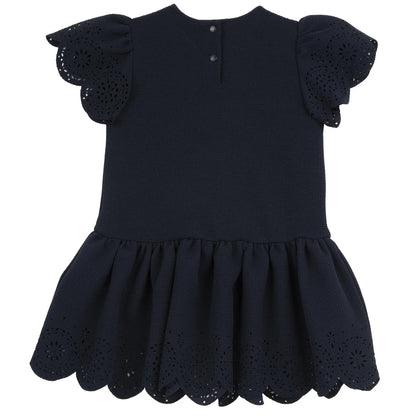 Girls Navy Blue Embellished Dress