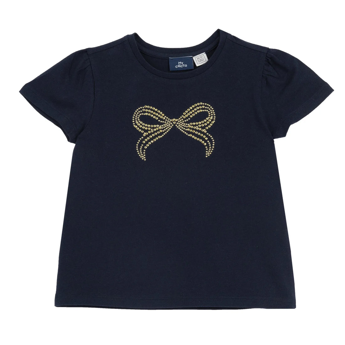 Girls Navy Blue Embellished T-shirt