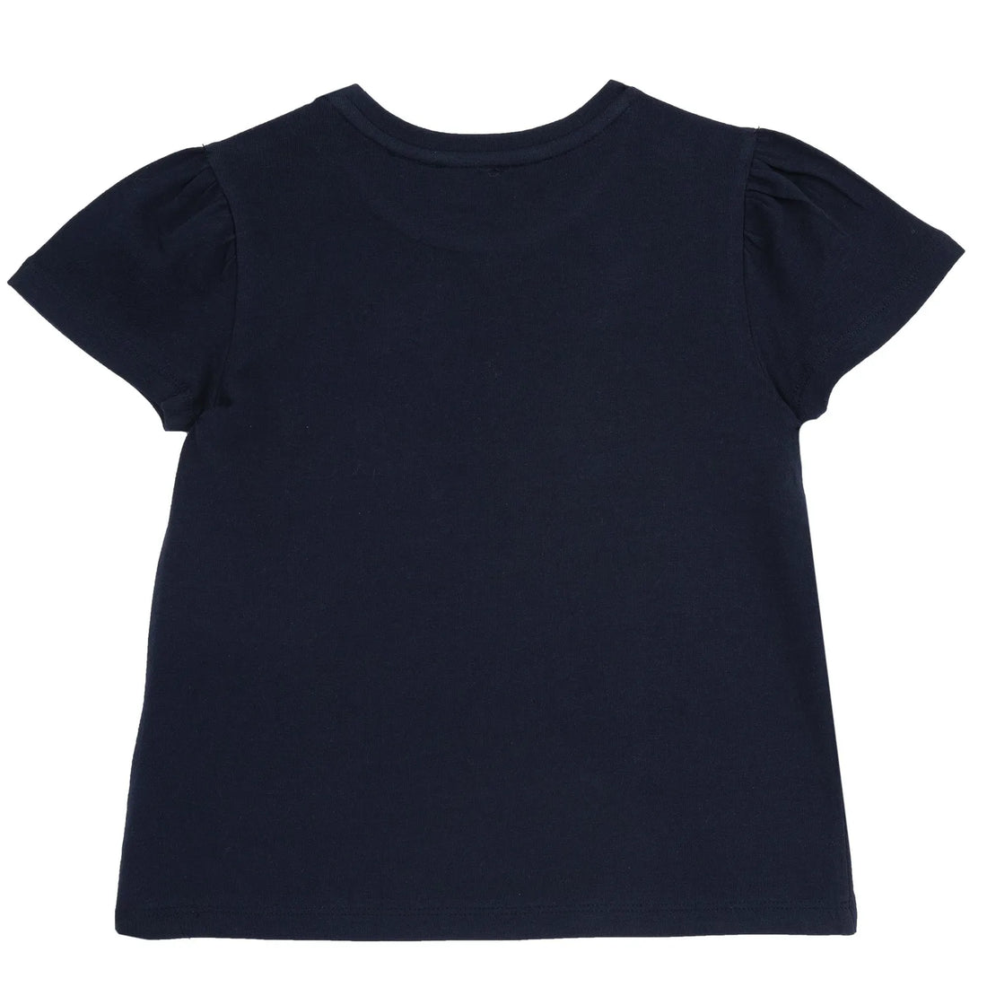 Girls Navy Blue Embellished T-shirt