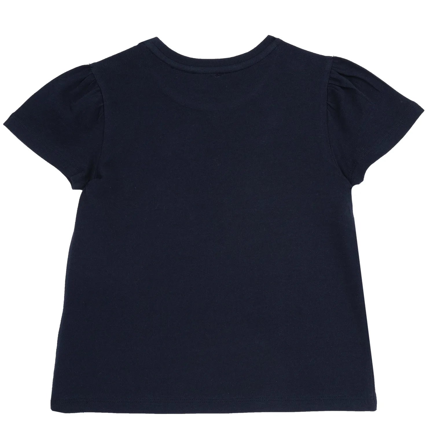 Girls Navy Blue Embellished T-shirt