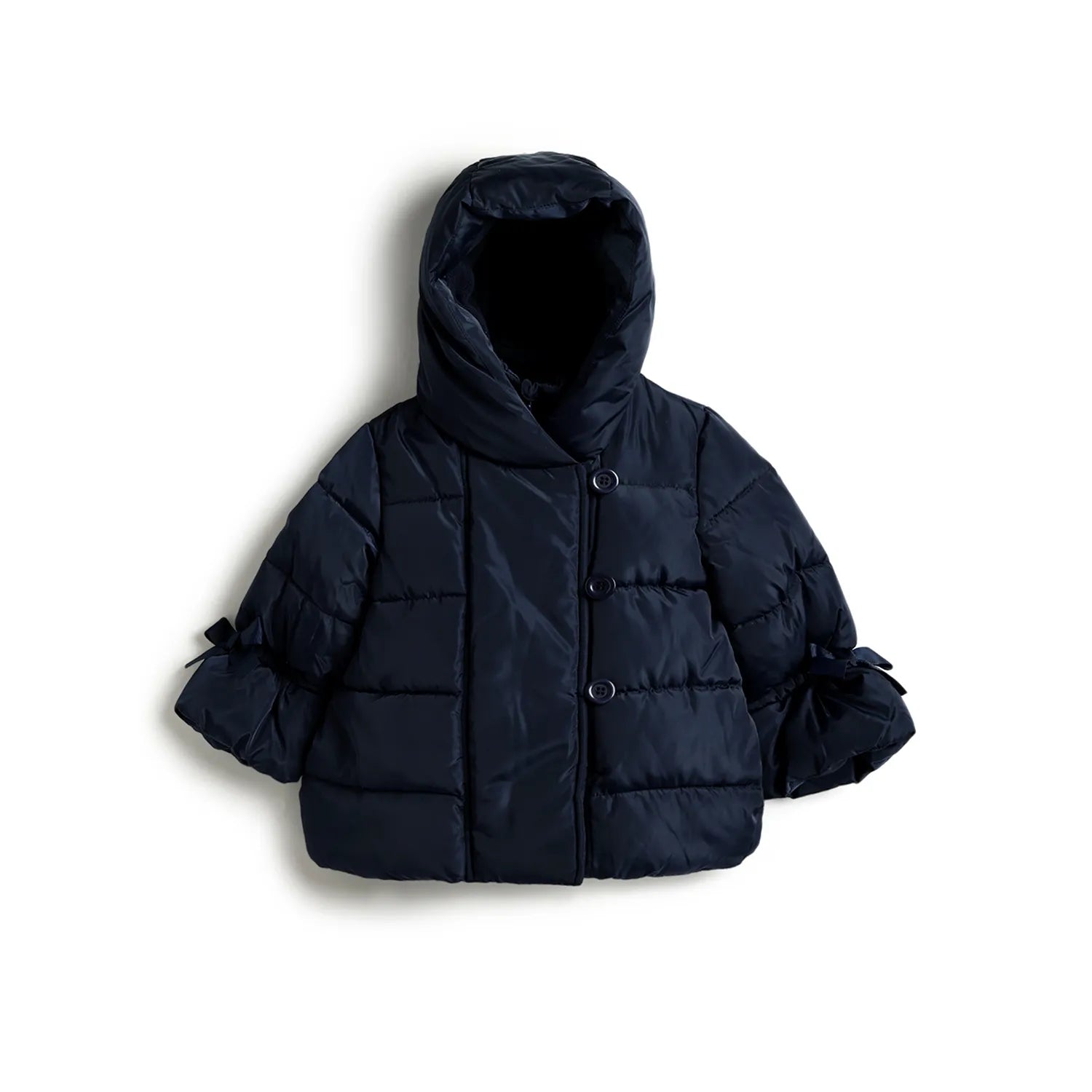 Girls Navy Blue Hooded Jacket